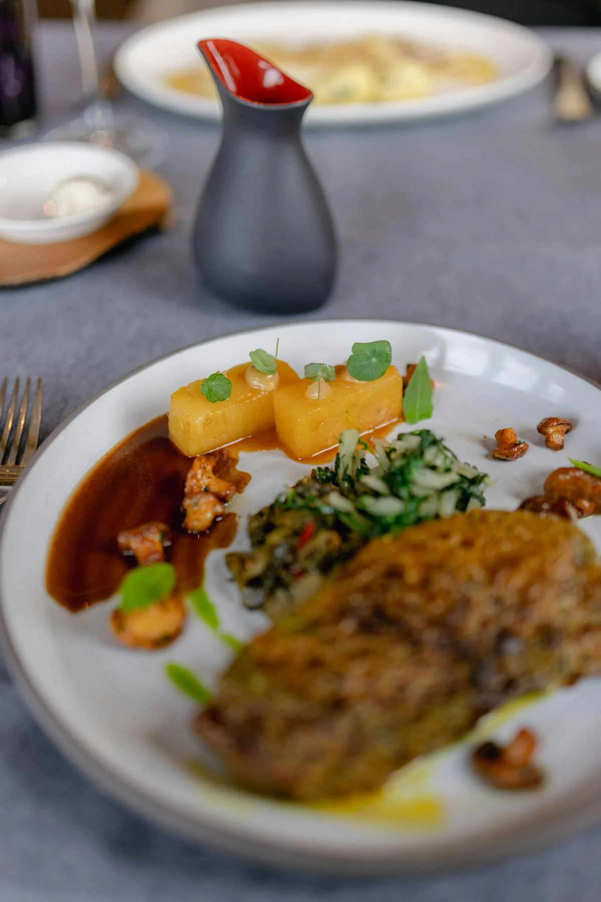 Gourmet plated fine dining dish